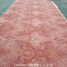 High Grade 0.30MM African Red Wood Veneer Burl Sheet for Luxury Decoration