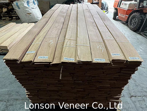 OEM Red Oak Wood Veneer Quercus Rift Sawn  Door Leaf Use